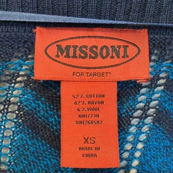 Missoni for  Target crochet blue black long cardigan - Picture 3 of 4
